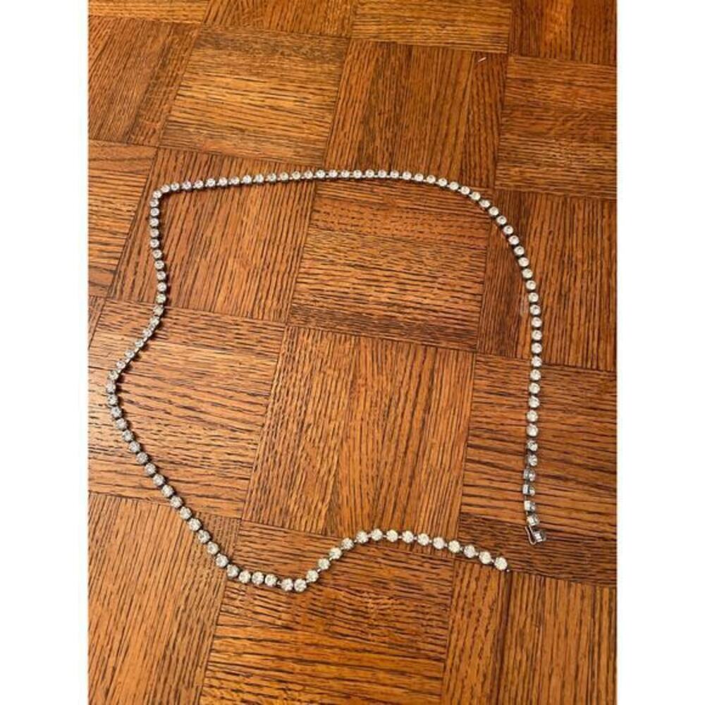 Rhinestone chain belt